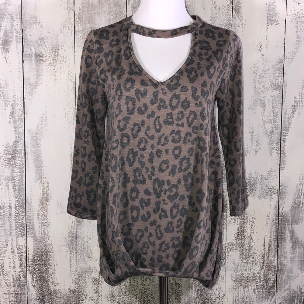 My Story Small Brown Cheetah Blouse